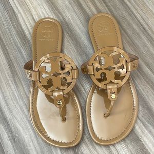Miller, Patent Leather Thong Sandals